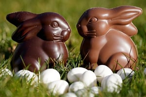 Zartbitter-Schokolade stellt eine Alternative zum klassischen Vollmilch-Hasen dar
